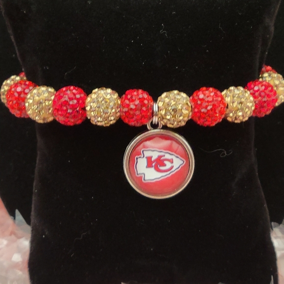 🏈BEAUTIFUL🏈 KANSAS CITY CHIEFS JEWELRY SET #2 - Picture 4 of 6